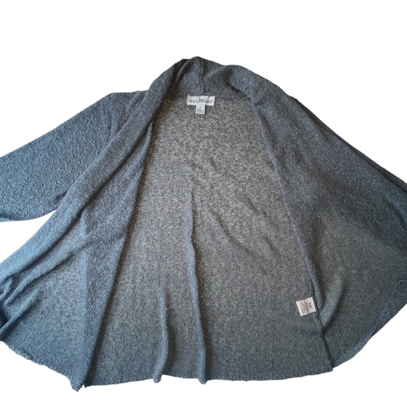 Windi River Gray Open Weave Draped Cardigan Size Small - Picture 8 of 16